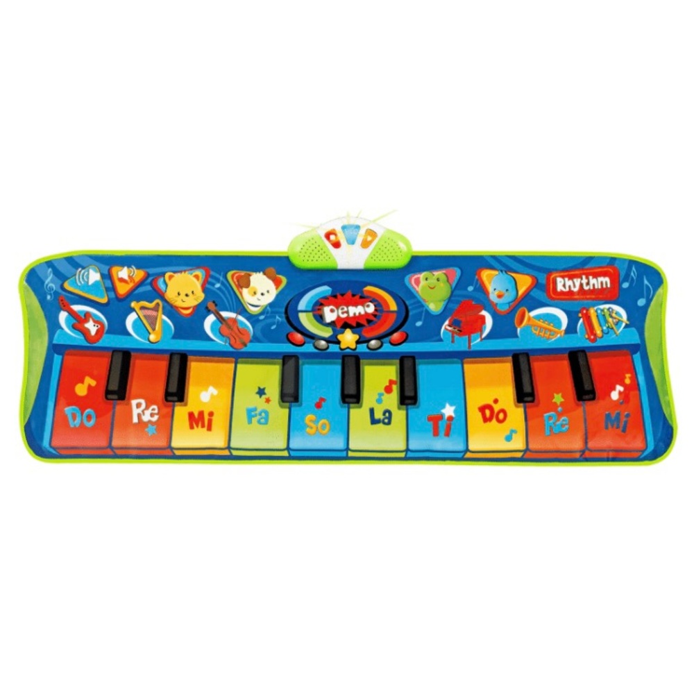 10-Key Junior Piano Mat with Flashing Lights and 20 Built-in Demo Songs